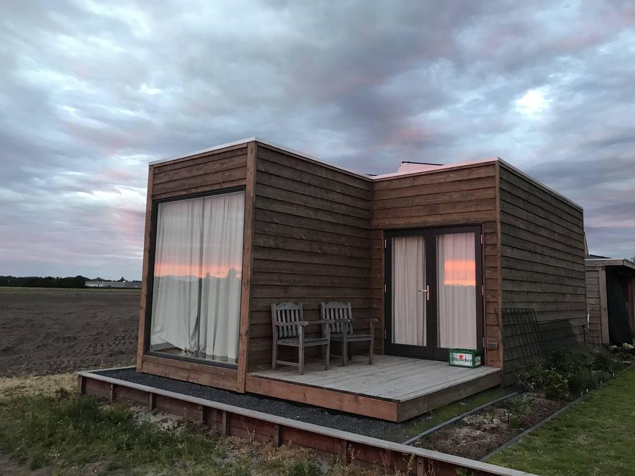 Blossombed bij avondlicht